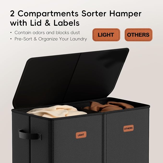 150L Double Laundry Hamper - Image 4