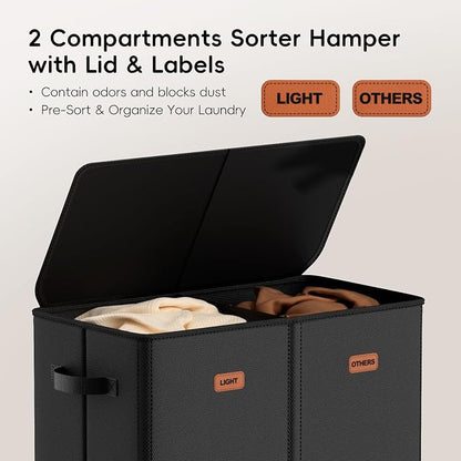 150L Double Laundry Hamper - Image 4