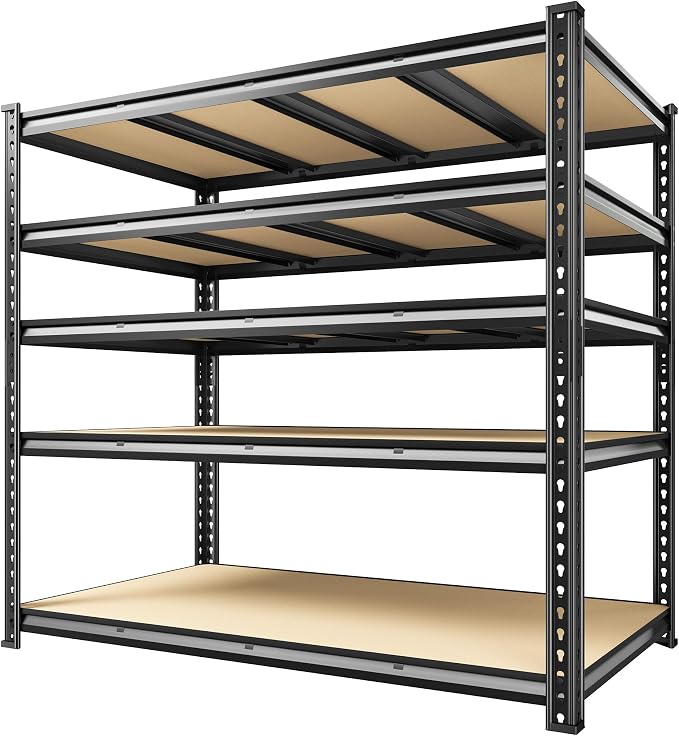 55.1" W Garage Shelves 2230LBS Storage Shelves, 5 Tier Adjustable Metal Shelving by Unknown