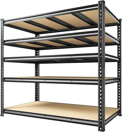55.1" W Garage Shelves 2230LBS Storage Shelves, 5 Tier Adjustable Metal Shelving by Unknown