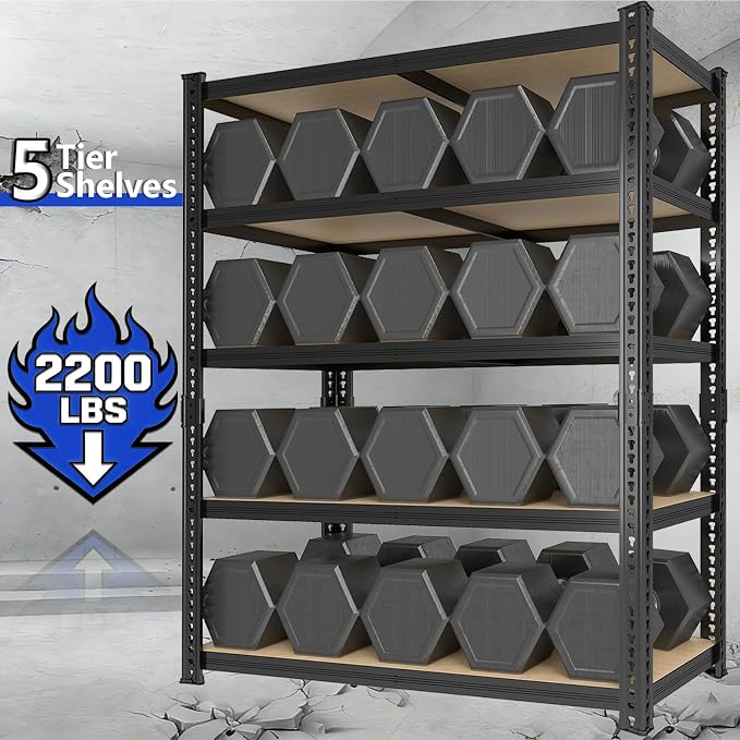 78'' H Garage Storage Shelves, Shelving Units and Storage, Heavy Duty Garage - Image 4