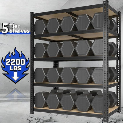 78'' H Garage Storage Shelves, Shelving Units and Storage, Heavy Duty Garage - Image 4