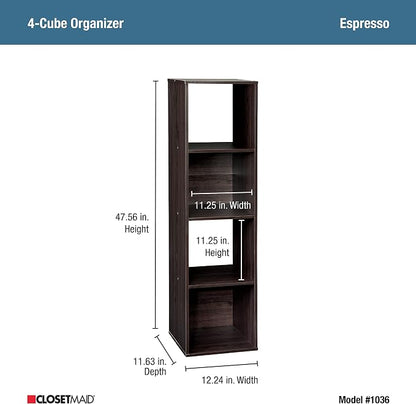 ClosetMaid Cubeicals 4 Cube Storage Shelf Organizer, Vertical or Horizontal - Image 3