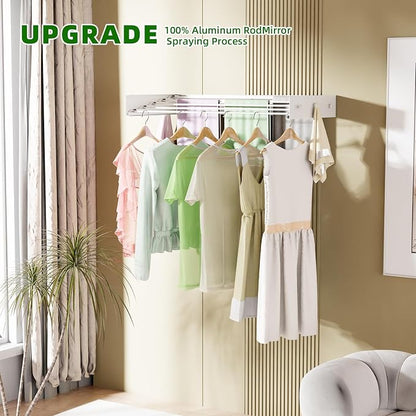 Wall Mounted Drying Rack for Laundry 40'', Folding Drying Rack Clothing Wall - Image 3