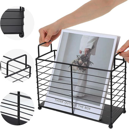 Metal Magazine Rack Floor, Wire Magazine Rack Storage Organizer - Image 3