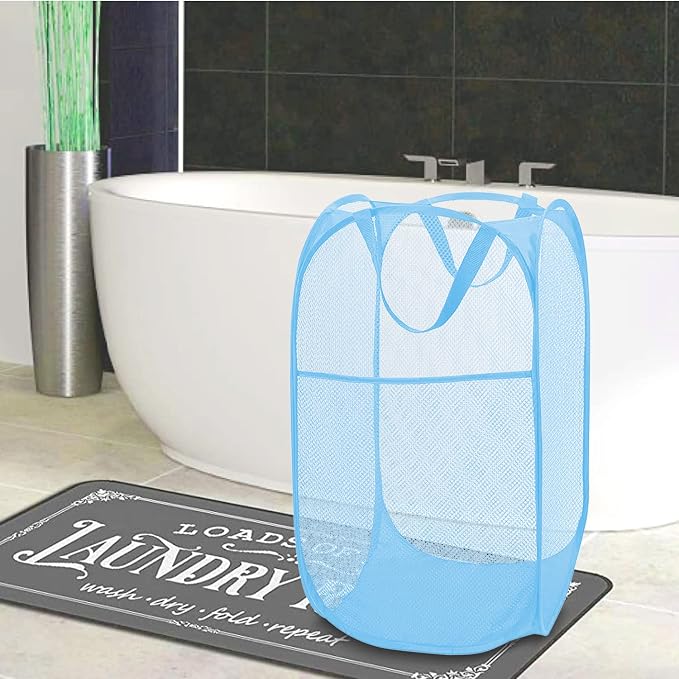 BATTOO Deluxe Strong Mesh Pop up Laundry Hamper Basket - Image 7
