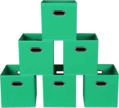 Green Foldable Storage Bins by Yunkeeper