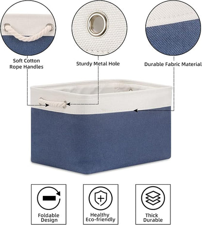 Bidtakay Storage Baskets Collapsible Decorative Storage Bins - Image 6