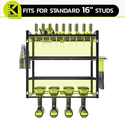 KAFAHOM Power Tool Organizer, Garage Tool Organizers and Storage, Drill Holder - Image 3