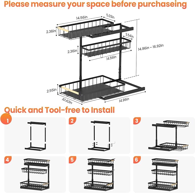 Under Sink Organizer and Storage - Image 2