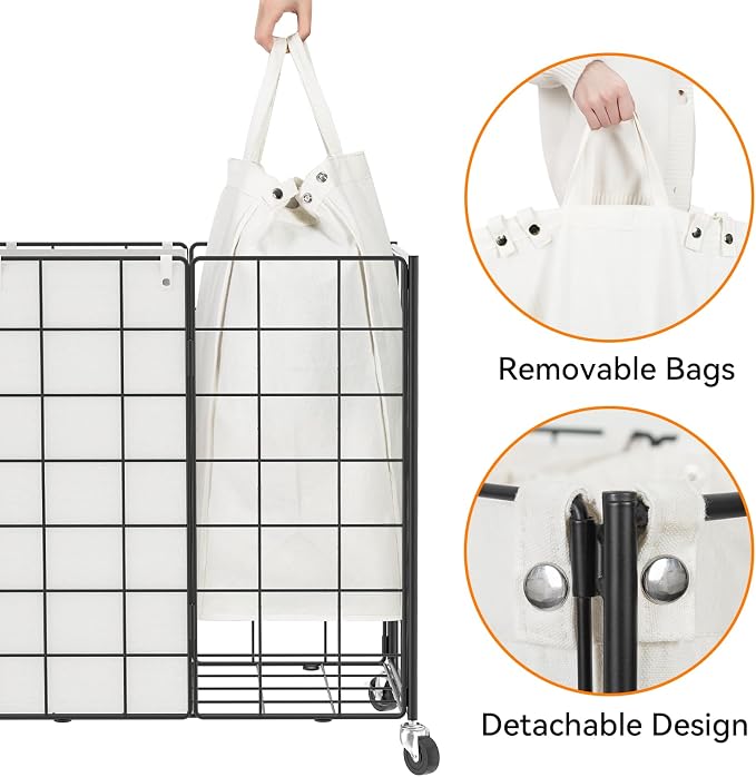 WOWLIVE Double Laundry Hamper - Image 6