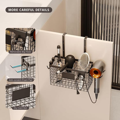 2 Pack Hair Tool Organizer, Adhesive Hair Dryer Holder Cabinet Door/Wall - Image 4