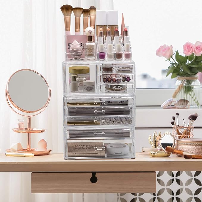 Sorbus Large Clear Makeup Organizer - Image 6