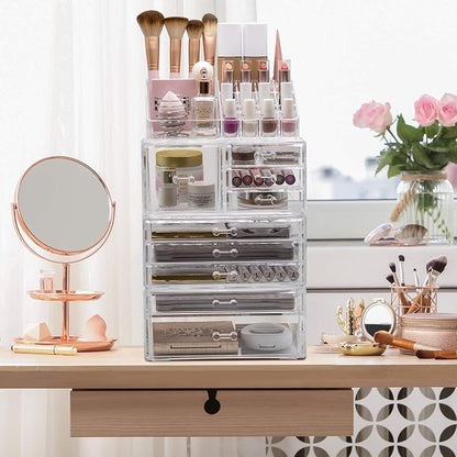 Sorbus Large Clear Makeup Organizer - Image 6