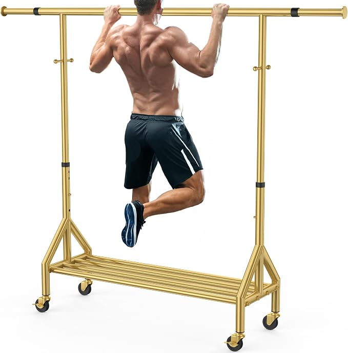 100% Stainless Steel Clothing Rack Load 760LBS, Ultra-Stable Heavy Duty Clothes by FYBEE