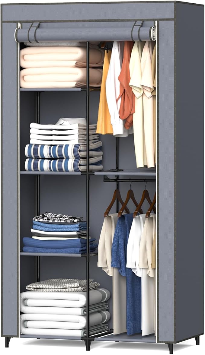 Gray Cover Portable Closet by HODYANN