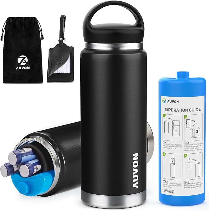 AUVON Large Insulin Pen Cooler for 3-6 Pens by AUVON