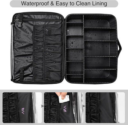 Relavel Large Makeup Organizer Profession Makeup Bag Extra Large Makeup Case - Image 5
