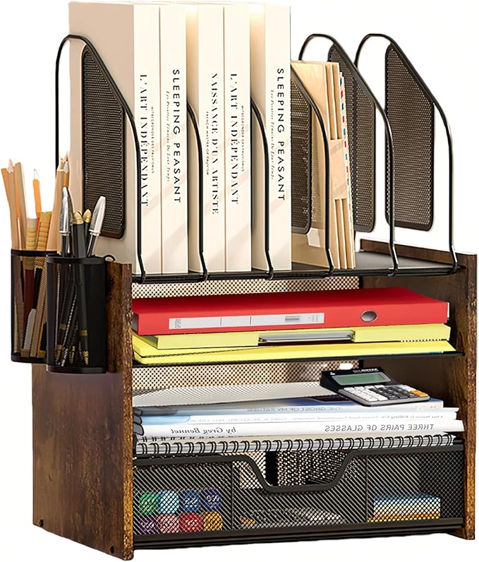 Wood Desk Organizer by BOERSHUN