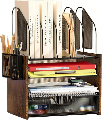 Wood Desk Organizer by BOERSHUN