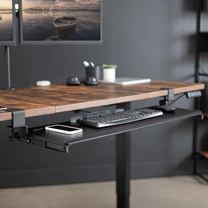 VIVO Black Extra Large 34 x 11 in Under Desk Keyboard Tray, MOUNT-KB15EB | - Image 9