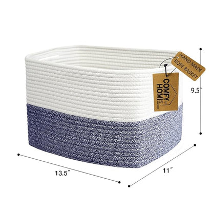 COMFY-HOMI Medium Cotton Rope Basket - Image 5