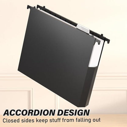 Ansook Extra Capacity Plastic Hanging File Folders Letter Size, Heavy Duty 2" - Image 6