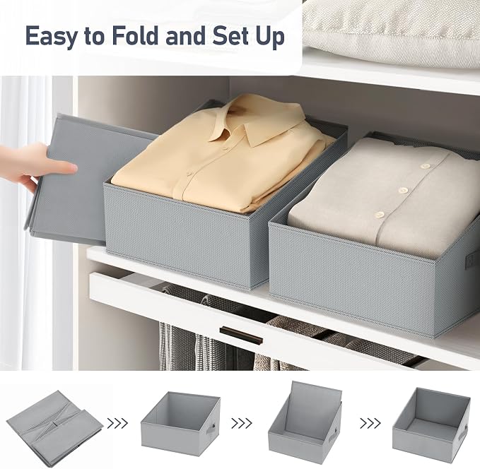 DIMJ Closet Storage Bins 12 Pack - Image 4