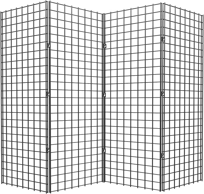 2' x 6' Black Gridwall Panels, Commercial & Home Wall Grid Display by YESON
