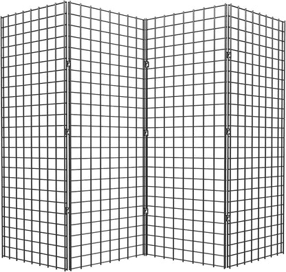 2' x 6' Black Gridwall Panels, Commercial & Home Wall Grid Display by YESON
