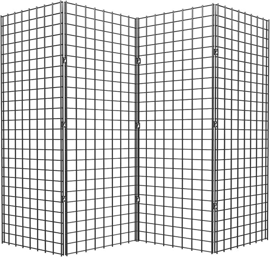 2' x 6' Black Gridwall Panels, Commercial & Home Wall Grid Display by YESON