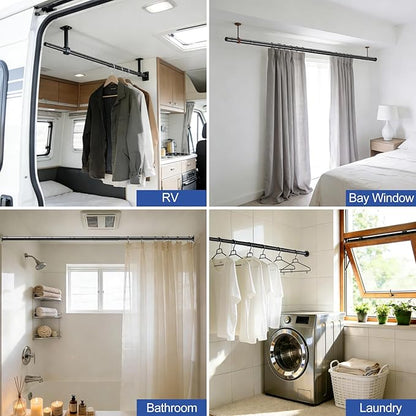 17 to 84 Inch Closet Rods for Hanging Clothes - Image 8