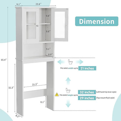 Shintenchi Over the Toilet Storage Cabinet, Bathroom Shelf Organizer - Image 2