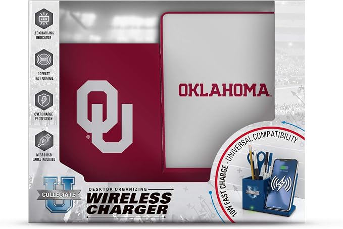 SOAR NCAA Unisex Cell Phone Wireless Charging Stand and Desktop Organizer - Image 3