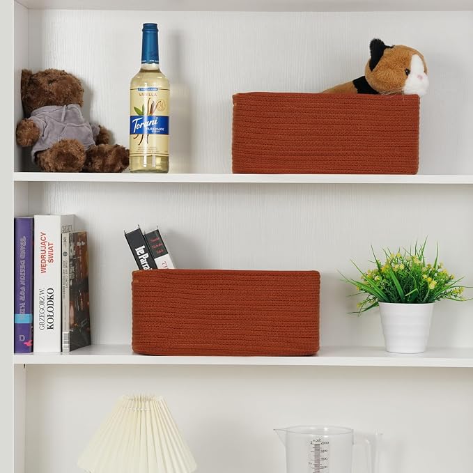 3-Pack Storage Baskets for Organizing | Woven Shelf Toy Basket | Rope Baskets - Image 4