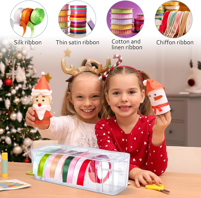 Saypacck Ribbon Organizer Storage Clear Plastic Ribbon Holder - Image 6