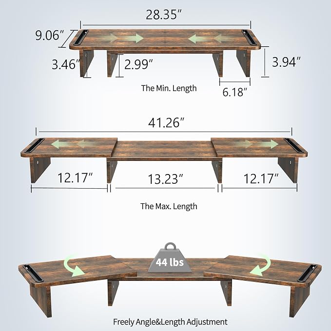 Zimilar Dual Monitor Stand Riser, Monitor Stand - Image 2
