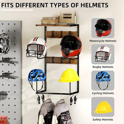 Urban Deco Motorcycle Helmet Holder Wall Mount, Helmet Rack - Image 3