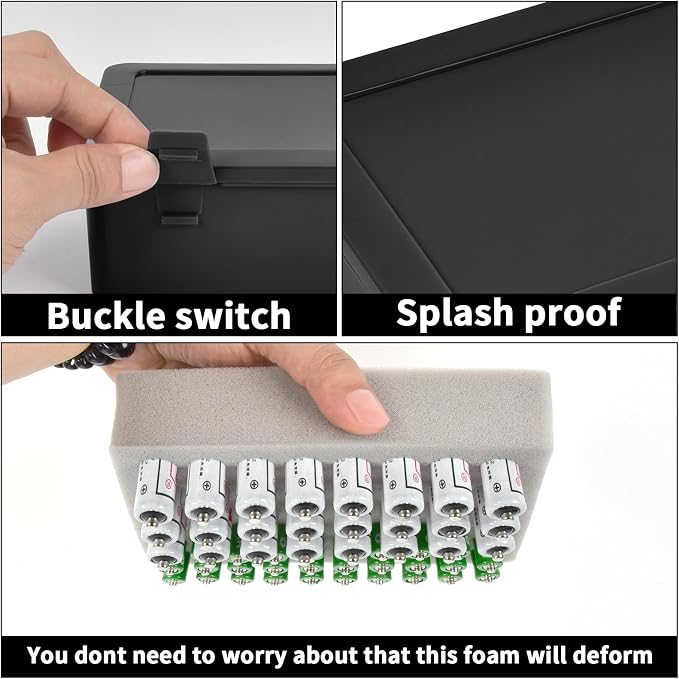 FULLCASE Battery Storage Organizer Holder Holds 54 AA AAA Batteries, Box Cases - Image 4