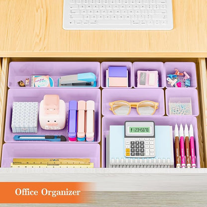 25 PCS Plastic Drawer Organizer Set, 4-Size Versatile Organizer Trays & storage - Image 7