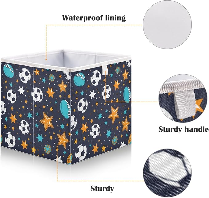 Ball and Star Closet Organizers Storage Cubes Storage Bins Shelf Baskets - Image 4