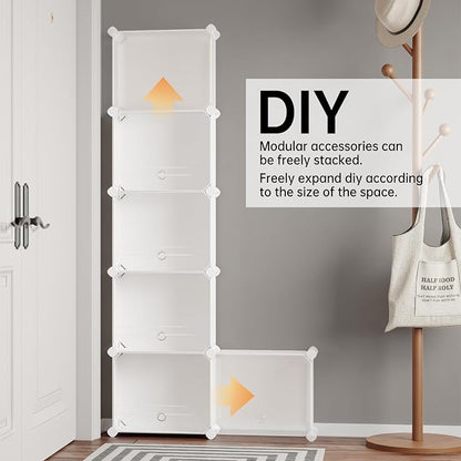MAGINELS 6-Tier Slim Shoe Storage, Narrow Shoes Rack, Hidden Closet Organizer - Image 5