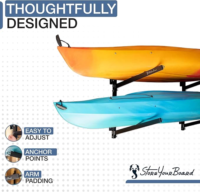 StoreYourBoard G-Kayak Wall Rack – Heavy-Duty Indoor Kayak Rack - Image 2