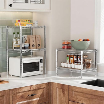 Xcity Storage Shelves, 2 Tier Heavy Duty Metal Shelving Unit - Image 4