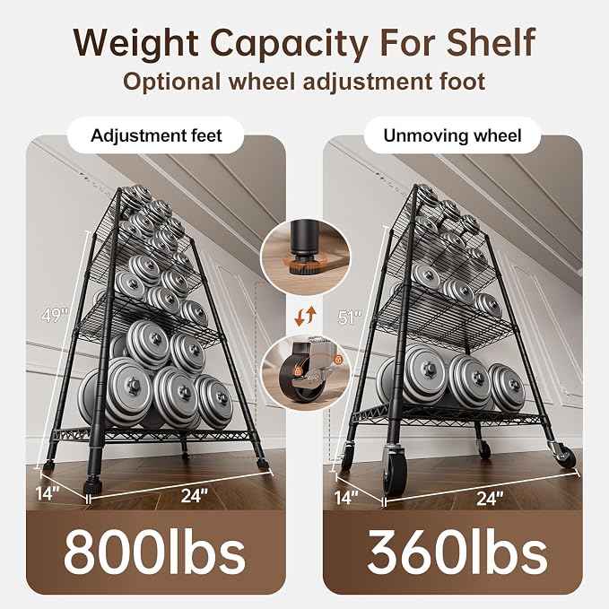 Golpart Shelves Storage Shelf Wire Closet Bathroom Organizers Metal Pantry | 4 - Image 6