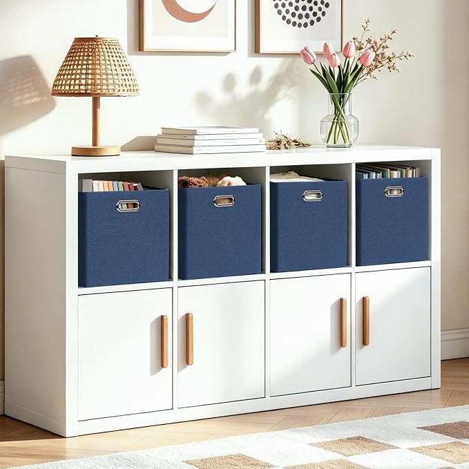 Posprica Storage Cube Basket Bins, 13×13 Foldable Storage Boxes - Image 7