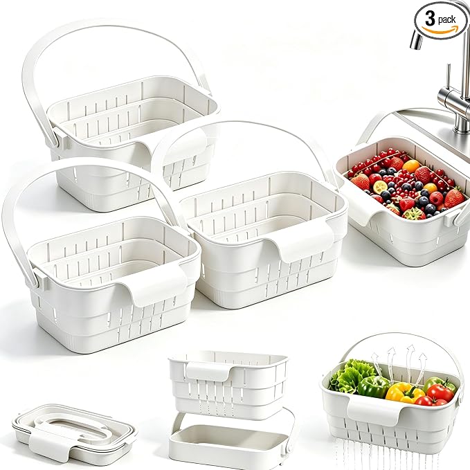 Hanging Sink Drain Basket, Collapsible Kitchen Strainer Basket | Foldable by Unknown