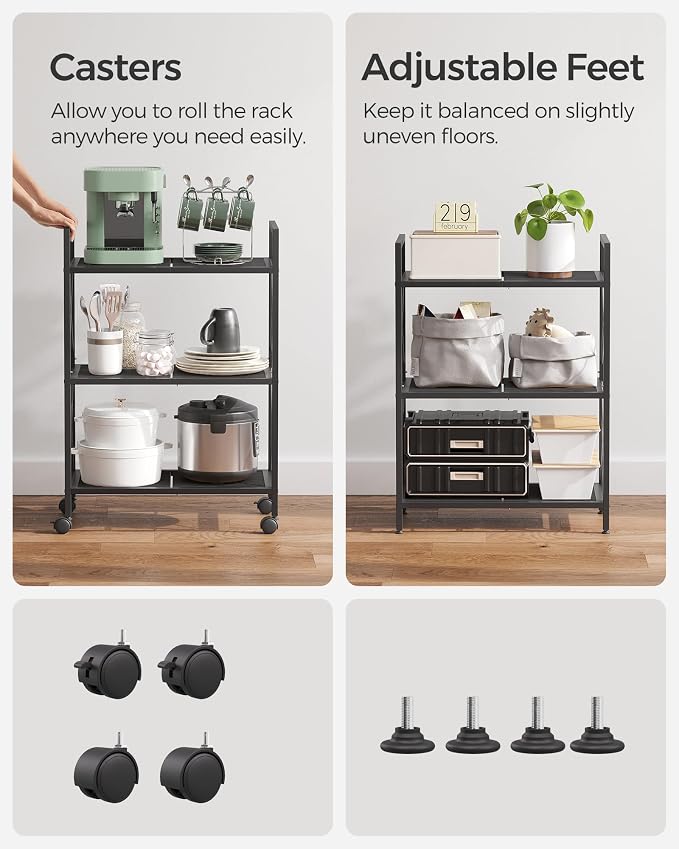 SONGMICS 3-Tier Metal Storage Rack - Image 7