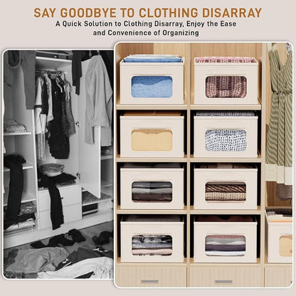 Linen Closet Organizers and Storage 6 Packs-Fabric Storage Bins - Image 4
