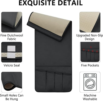 TV Remote Control Holder Couch Caddy, Non-slip Bedside Caddy Organizer - Image 5